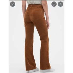 High-waisted flare corduroy jeans